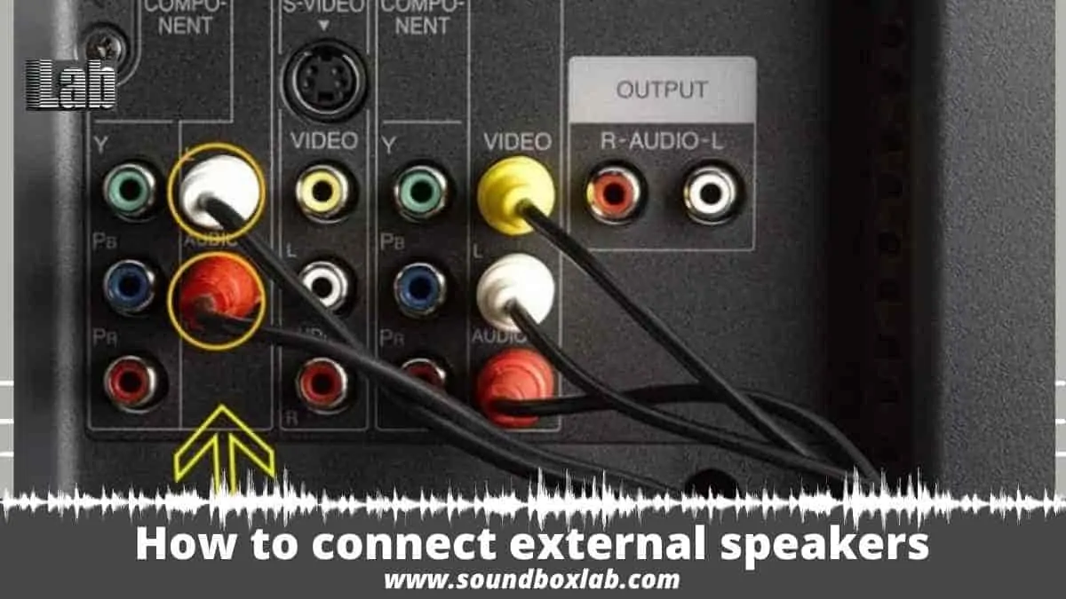 How to connect external speakers to the TV without audio output